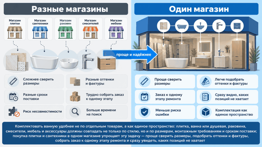 Плитка и сантехника в одном магазине для  ванны комнаты